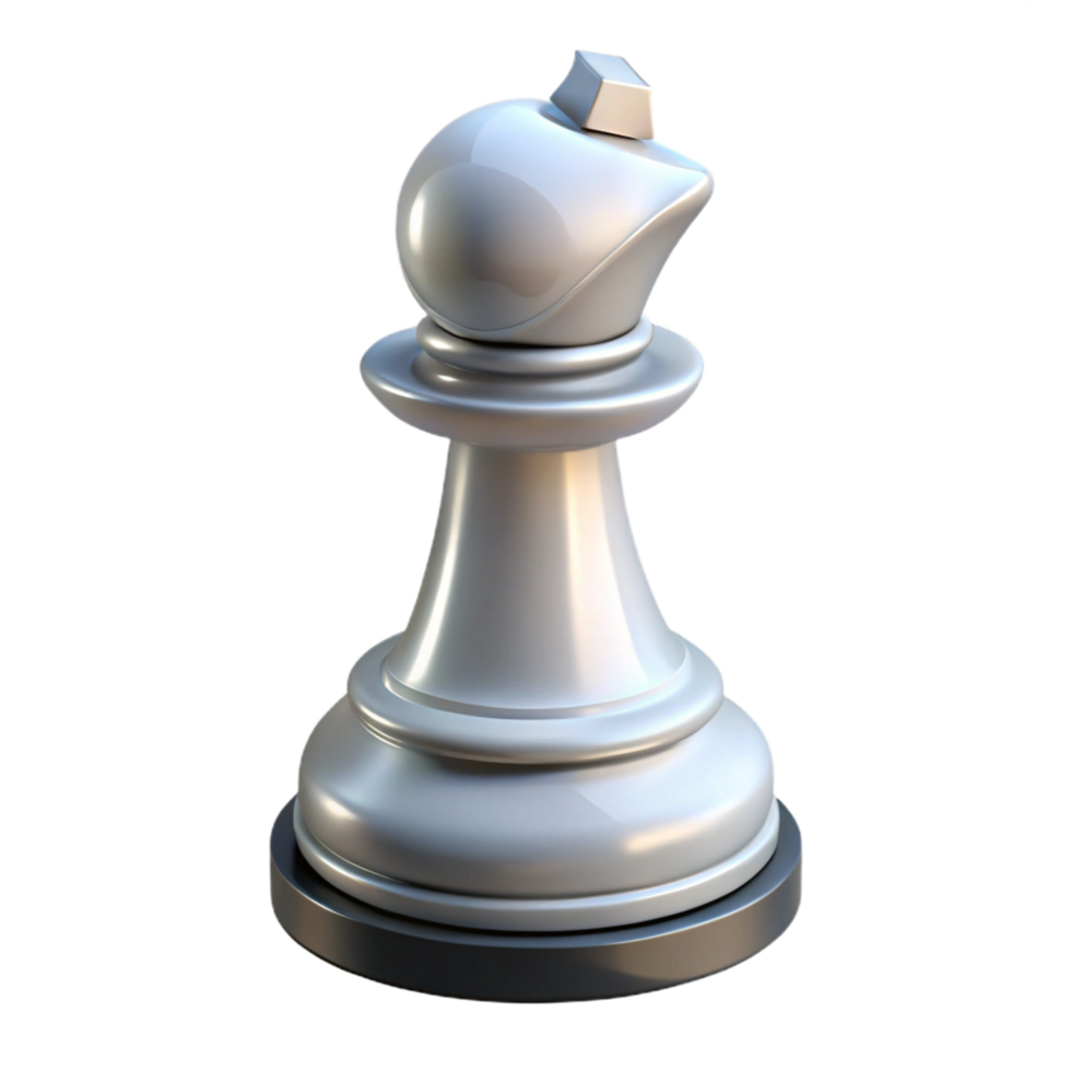 gorgeous quintessential A single chess piece, the white knight. NO BACKGROUND with Transparent Background. png