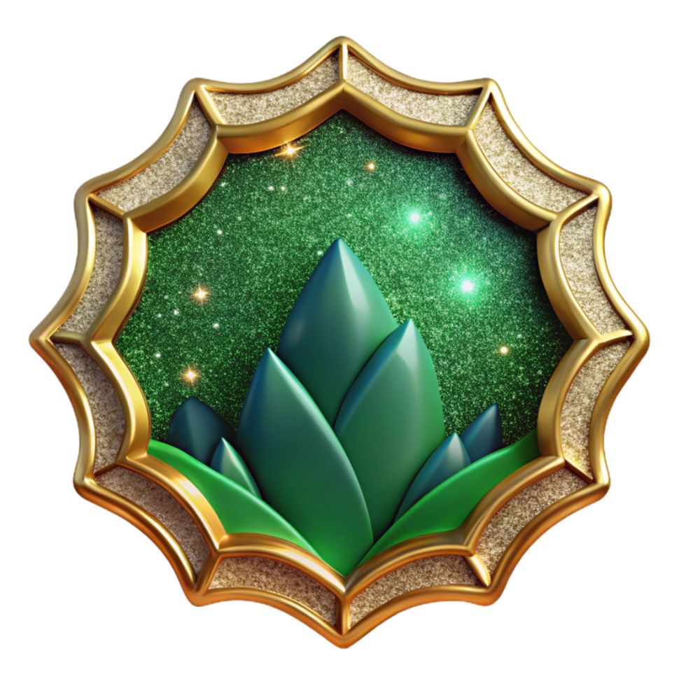dramatic artistic Green Decorative Border Text Cutout Transparent Background png