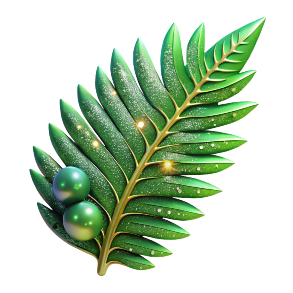 stunning abstract Green Fern Leaf Cutout Image premium png