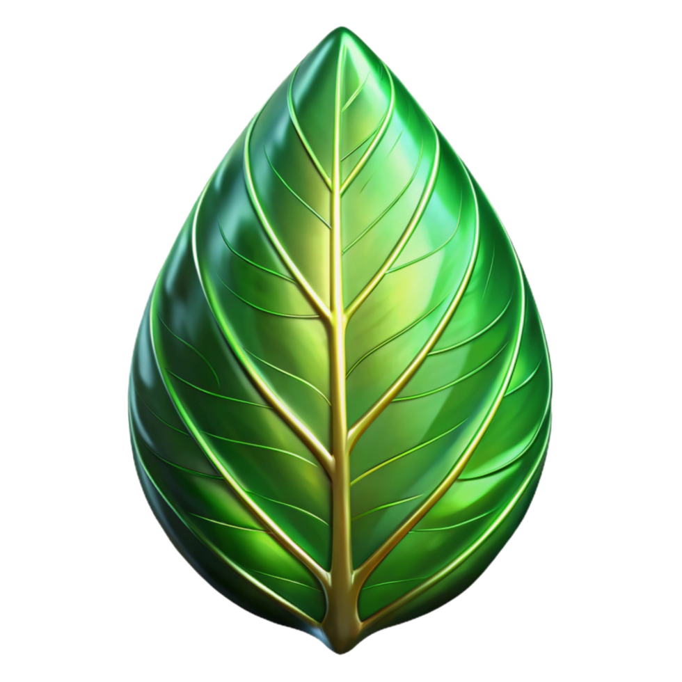 dramatic minimalist Green Leaf Pattern Transparent Background Isolated detailed png