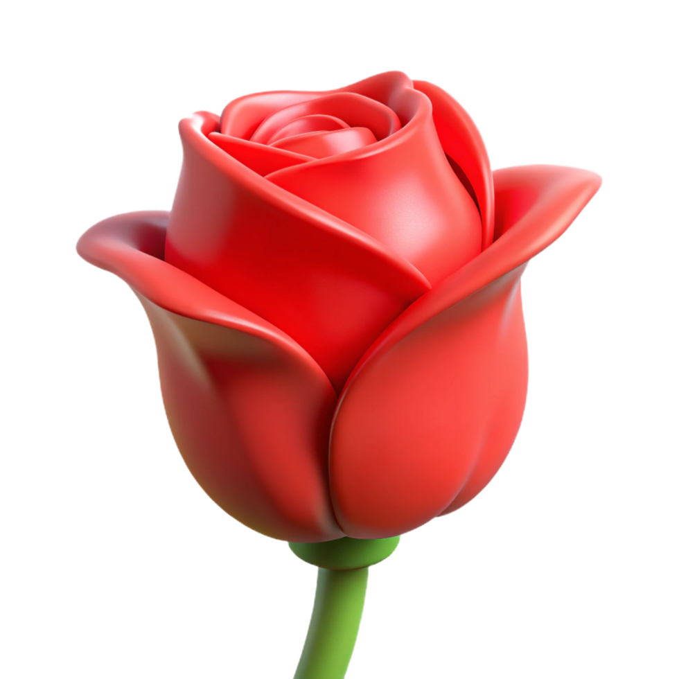 fascinating creative Single red rose bud NO BACKGROUND with Transparent Background. perfect clarity png