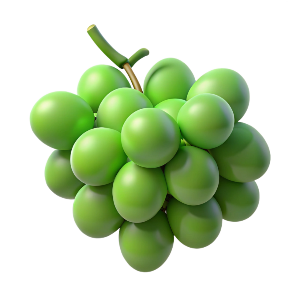 splendid inspired Bunch of green grapes NO BACKGROUND with Transparent Background. png