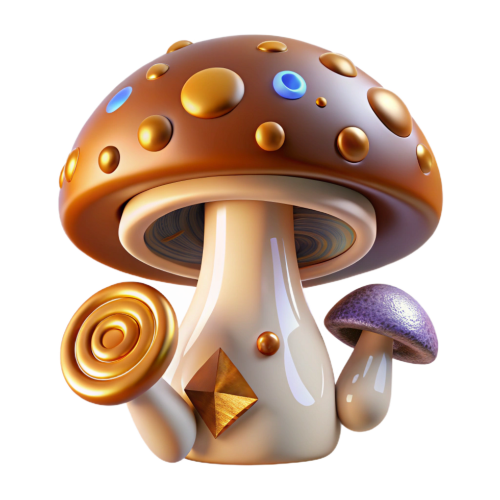 beautiful traditional Groovy Mushroom Pattern 70s Style Cutout authentic png