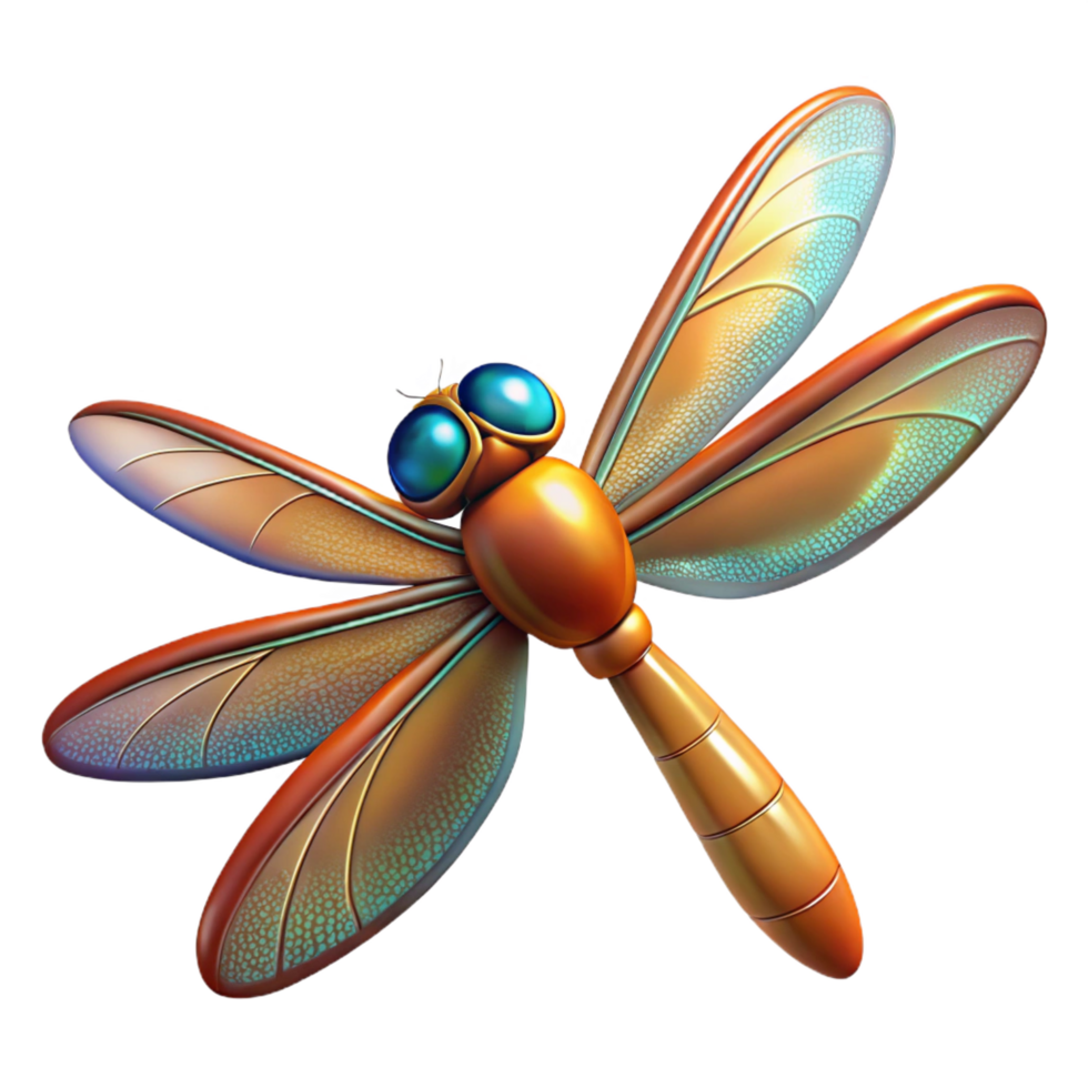 spectacular joyful bohemian Dragonfly NO BACKGROUND with Transparent Background. authentic png