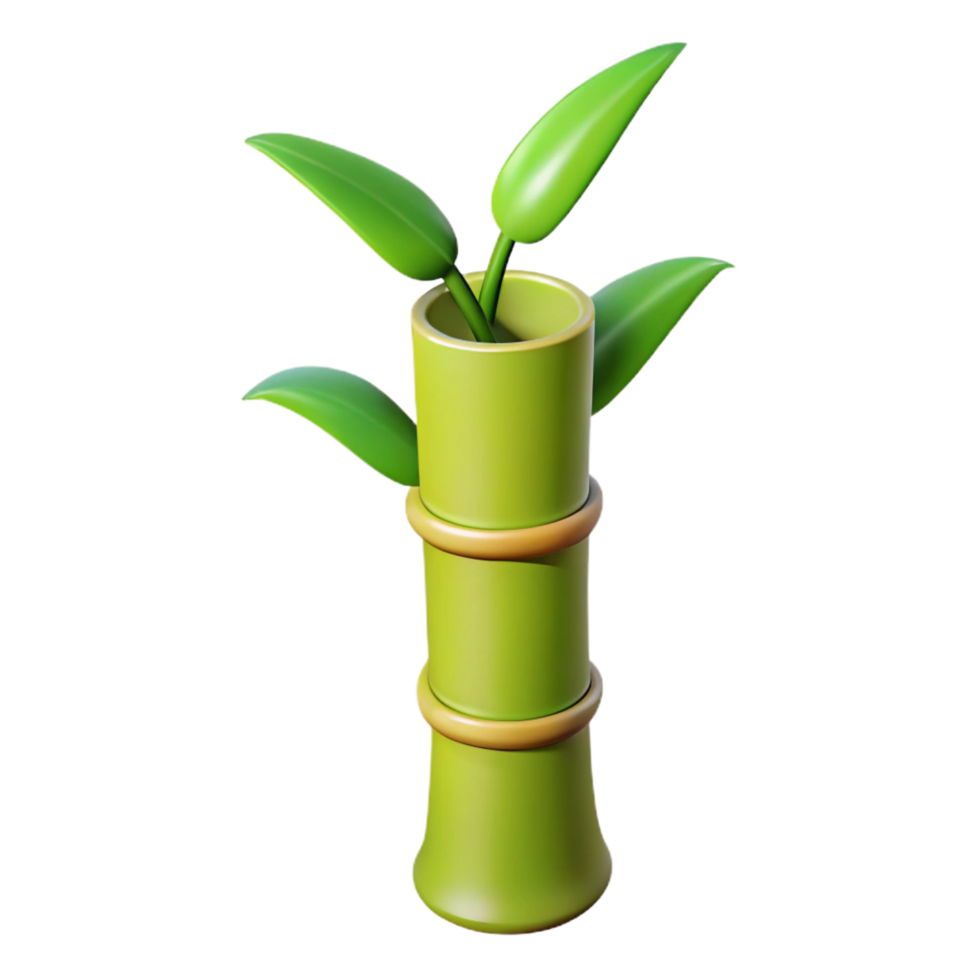 serene nordic Bamboo stalk NO BACKGROUND with Transparent Background. precision png