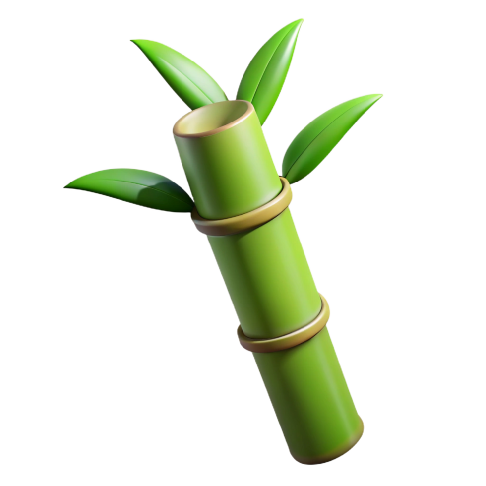 serene minimalist Bamboo stalk NO BACKGROUND with Transparent Background. high resolution png
