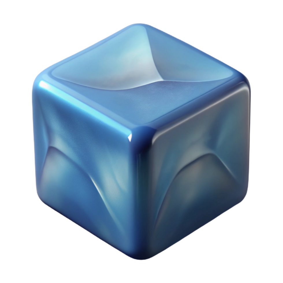 nostalgic vibrant Ice cube NO BACKGROUND with Transparent Background. 4K png