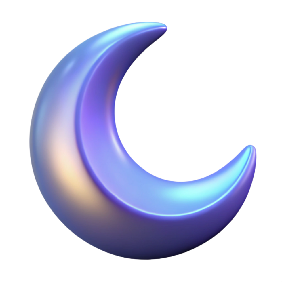 serene exceptional Crescent moon NO BACKGROUND with Transparent Background. png