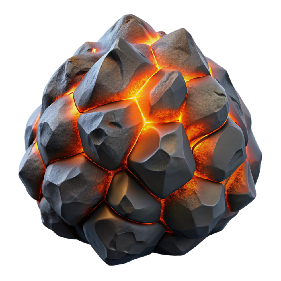 signature artistic Volcanic rock NO BACKGROUND with Transparent Background. fine detail png