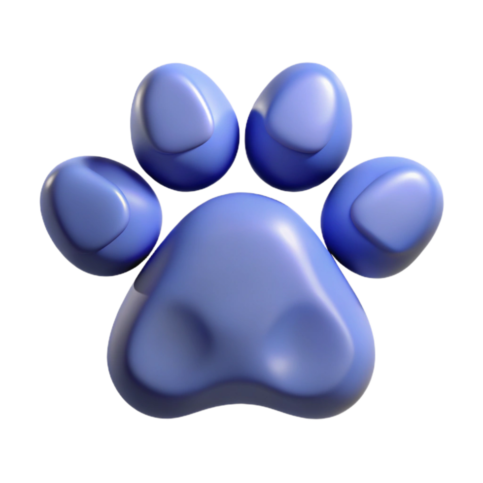 tranquil splendid Paw print dog NO BACKGROUND with Transparent Background. professional png