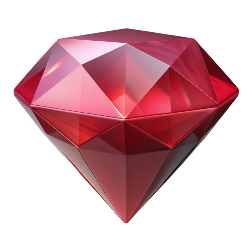 extraordinary rare A single, perfect ruby gemstone, NO BACKGROUND with Transparent Background. png