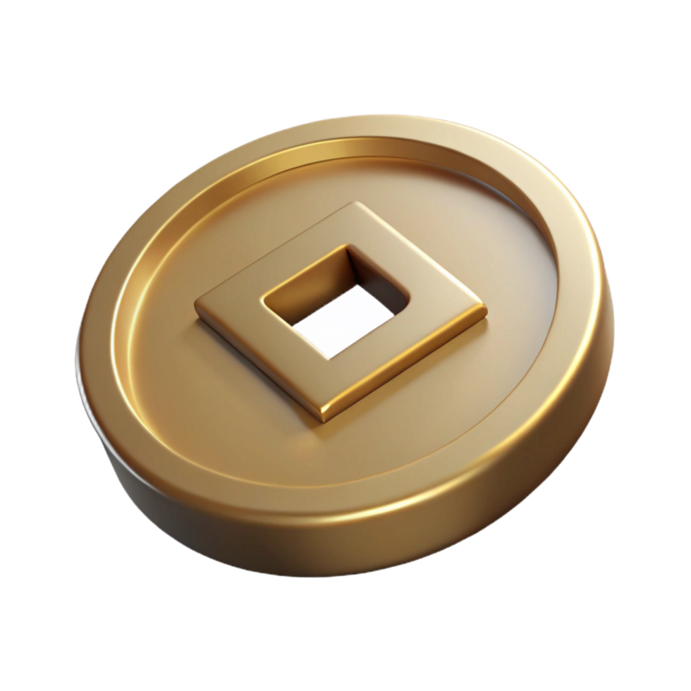 picturesque quintessential A single, ancient coin, NO BACKGROUND with Transparent Background. png