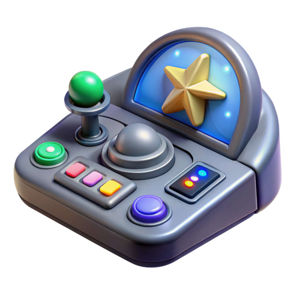 exceptional art deco Spaceship navigation console with holographic star map and control buttons. NO BACKGROUND with Transparent Background. professional png