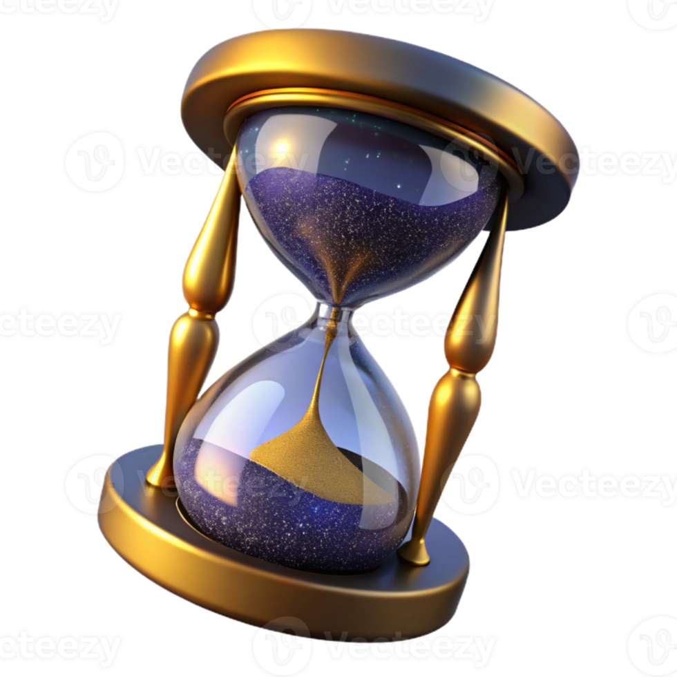 stunning vintage Hourglass Empty with Shadow Transparent Background detailed png