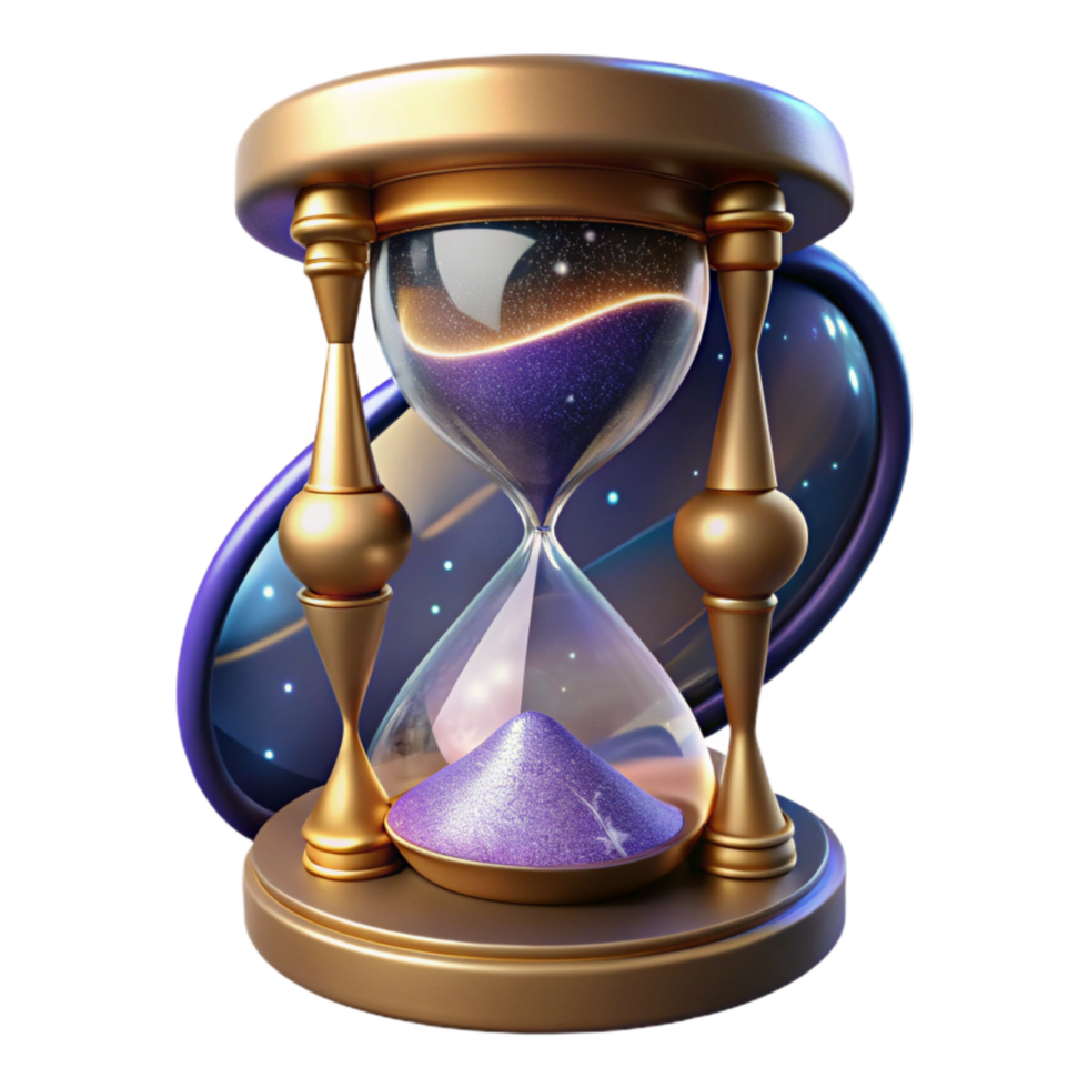 wonderful abstract Hourglass in Hand Side View Cutout original png