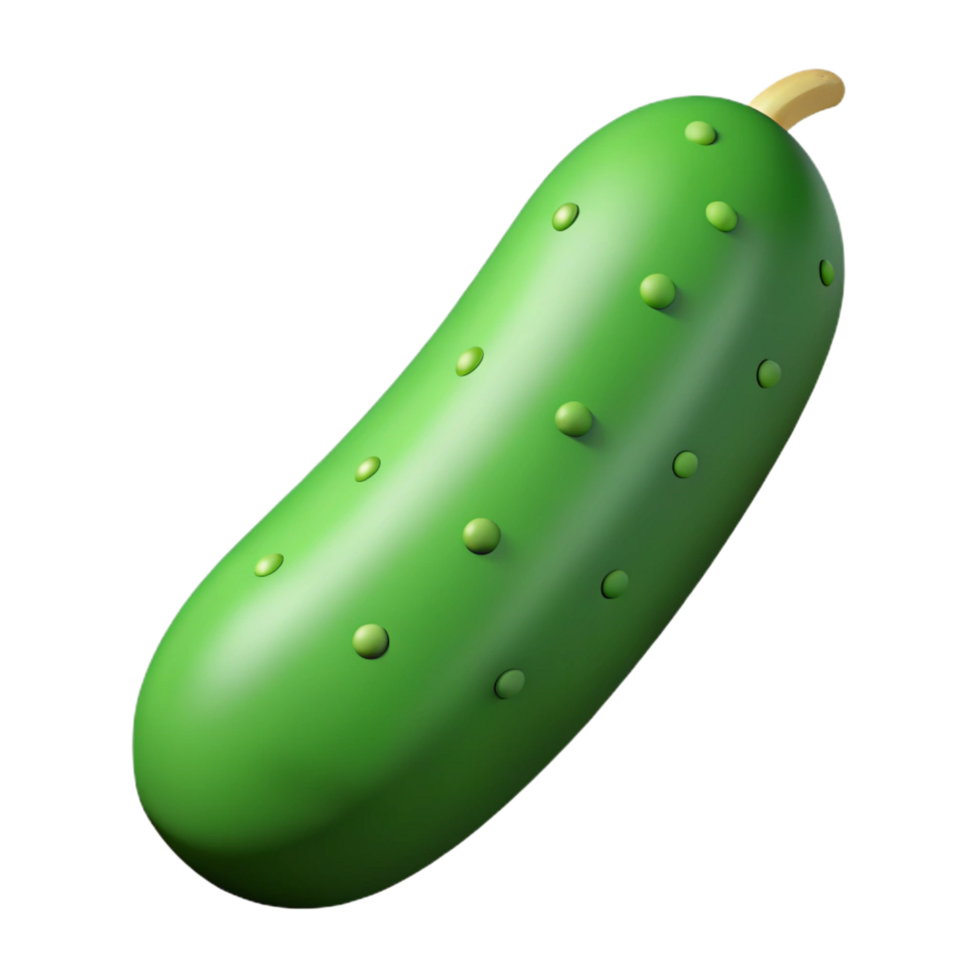 unforgettable coastal One green cucumber NO BACKGROUND with Transparent Background. original png