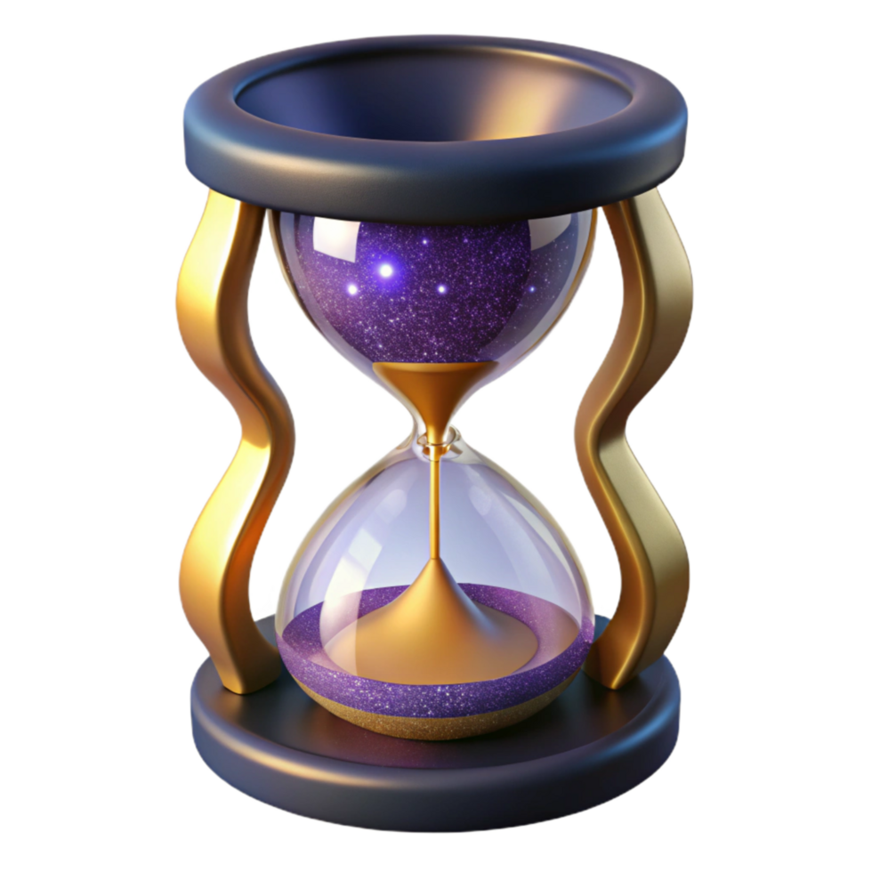 serene contemporary Hourglass Upside Down Front View Cutout Element png