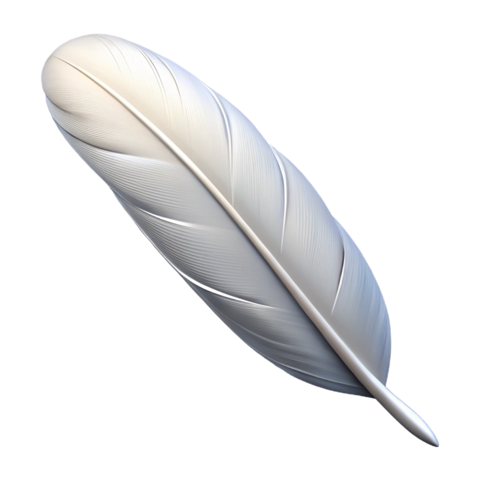 hypnotic coveted One white feather NO BACKGROUND with Transparent Background. png