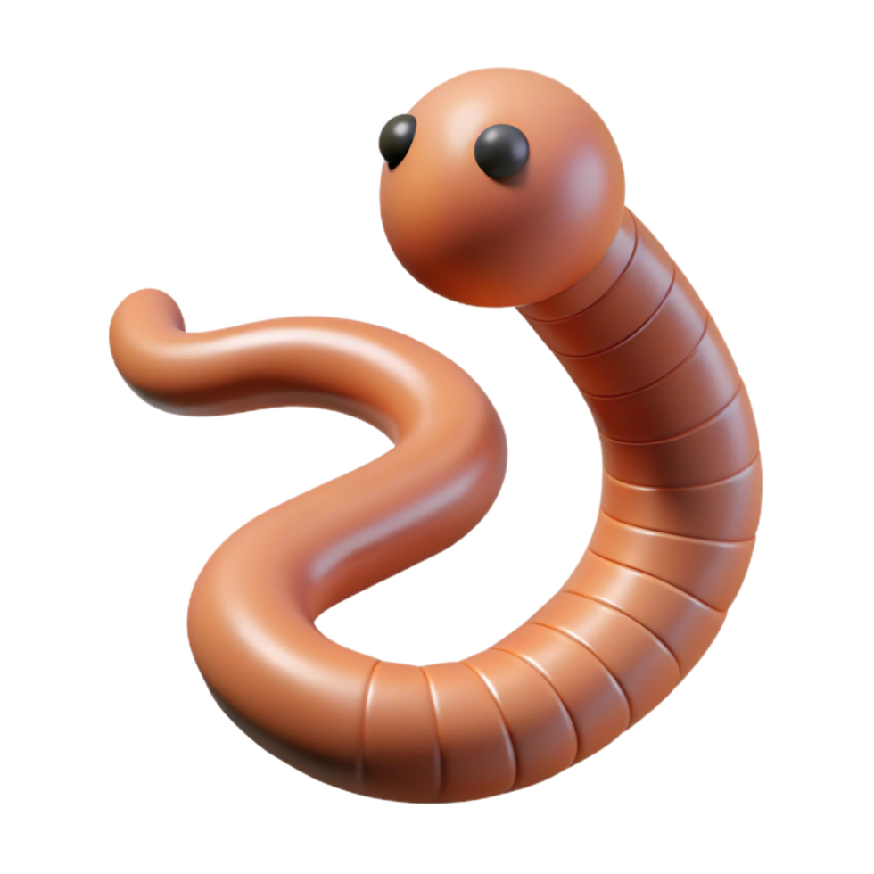 sought-after urban One earthworm NO BACKGROUND with Transparent Background. fine detail png