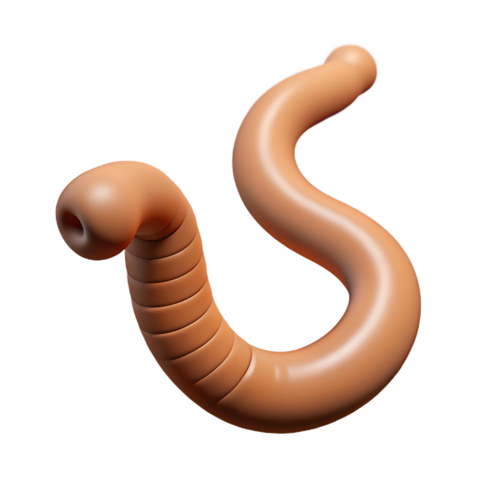 inspired industrial One earthworm NO BACKGROUND with Transparent Background. ultra HD png
