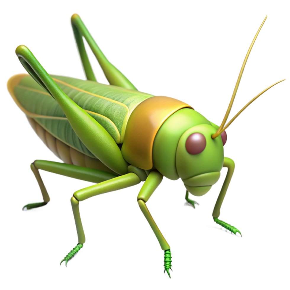 enchanting inspired Single grasshopper NO BACKGROUND with Transparent Background. png