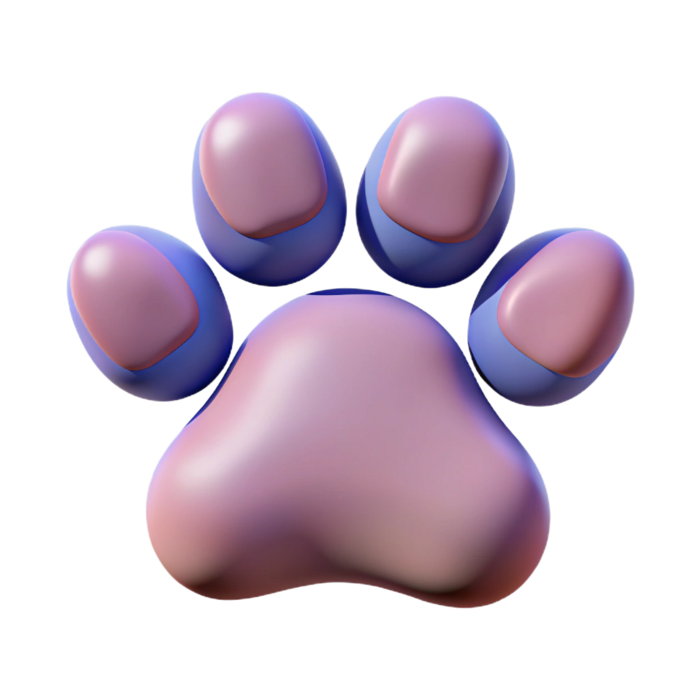 radiant rare One paw print NO BACKGROUND with Transparent Background. png