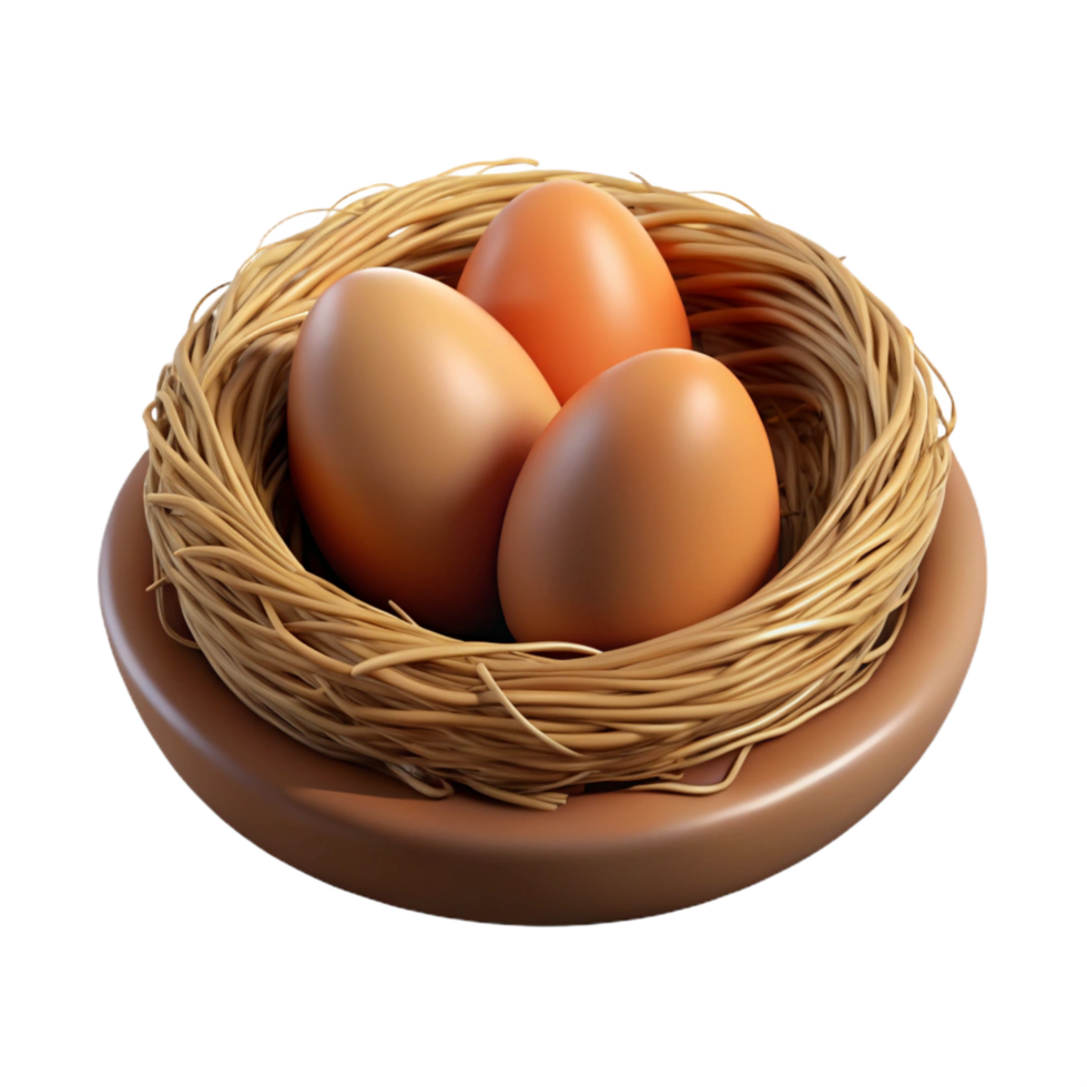 striking melancholic modern One bird nest NO BACKGROUND with Transparent Background. high quality png