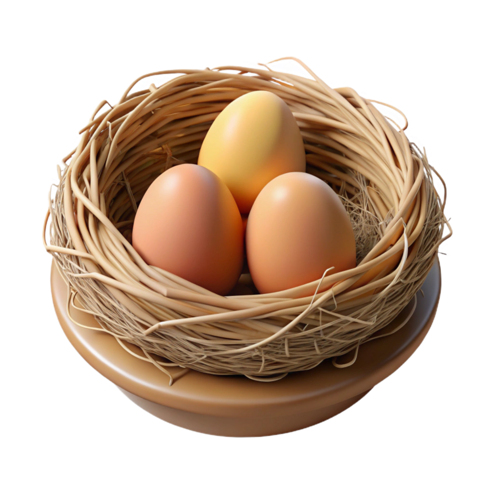 intense dramatic One bird nest NO BACKGROUND with Transparent Background. artisan png