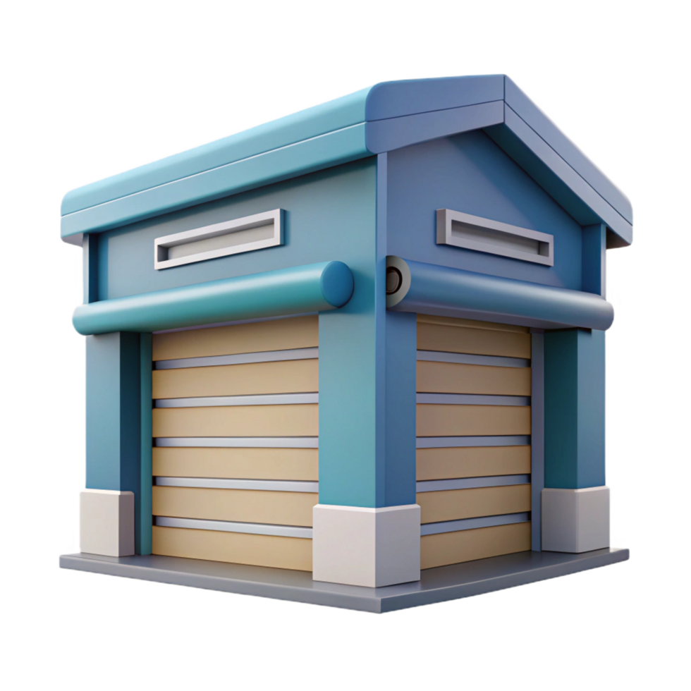 playful vibrant Garage door, sectional, automatic, NO BACKGROUND with Transparent Background. elite png