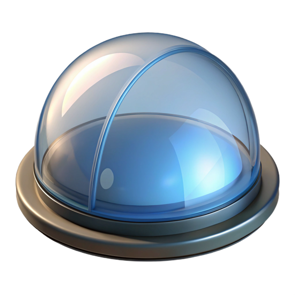 tranquil sumptuous Skylight, dome shaped, glass, NO BACKGROUND with Transparent Background. authentic png