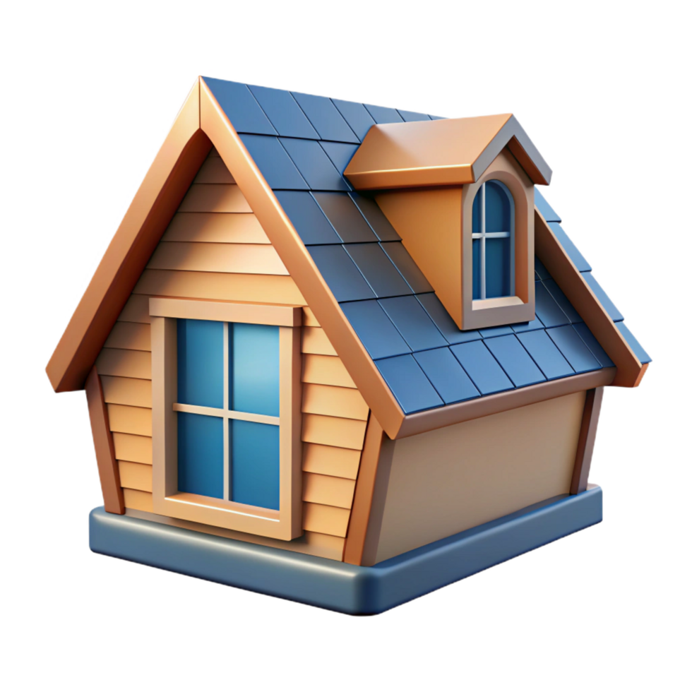 energetic mesmerizing Dormer window, gabled roof, NO BACKGROUND with Transparent Background. authentic png