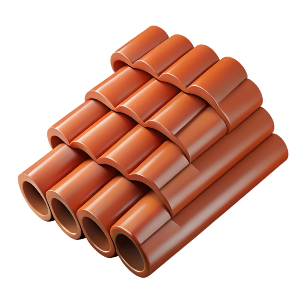 unforgettable baroque Roof tiles, clay, overlapping, NO BACKGROUND with Transparent Background. handcrafted png