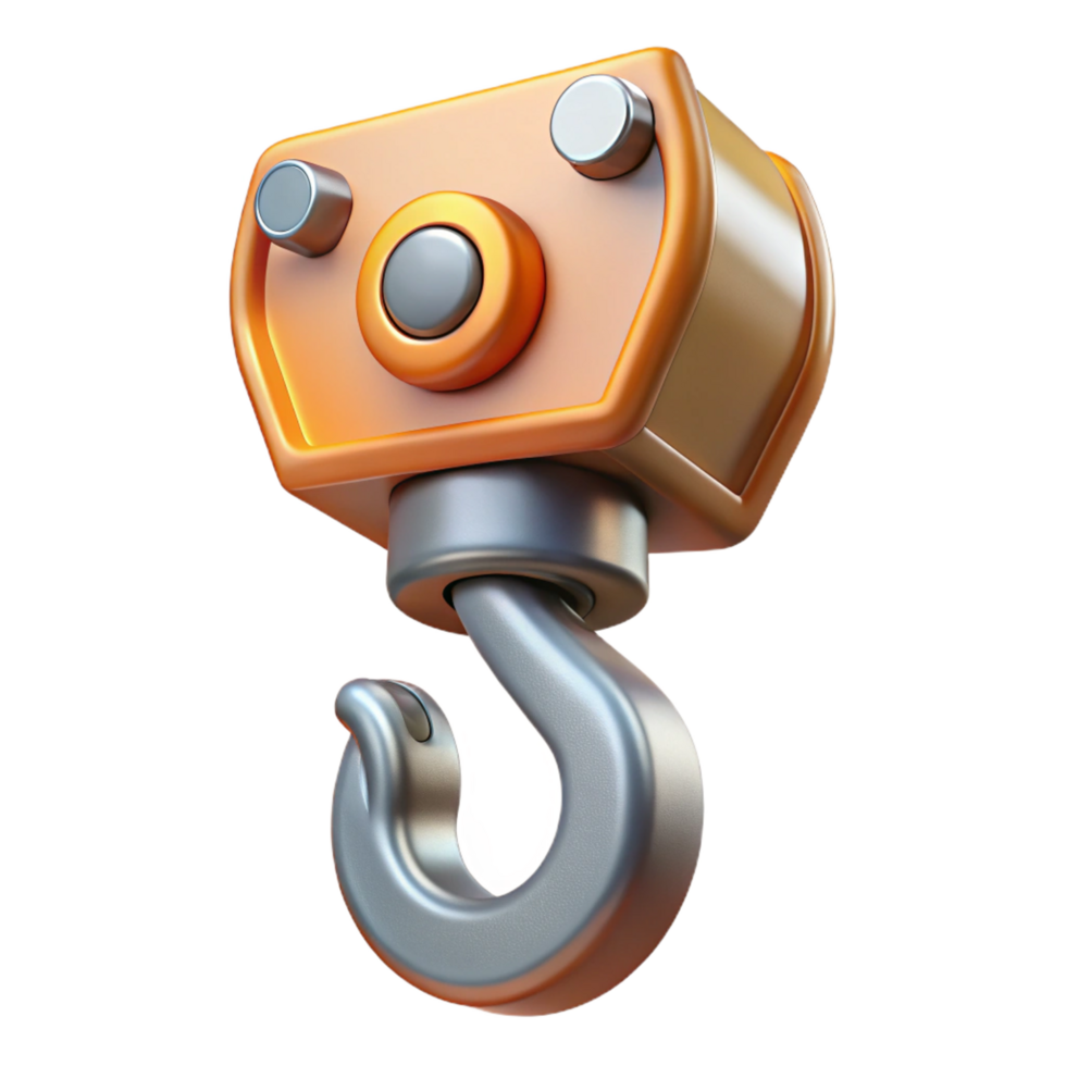 striking timeless Crane hook, metal, heavy duty, NO BACKGROUND with Transparent Background. png