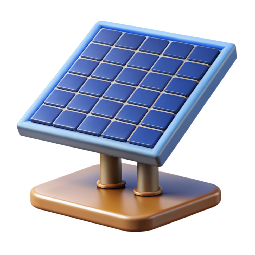intense picturesque Solar panel, photovoltaic cells, renewable energy, NO BACKGROUND with Transparent Background. impeccable png