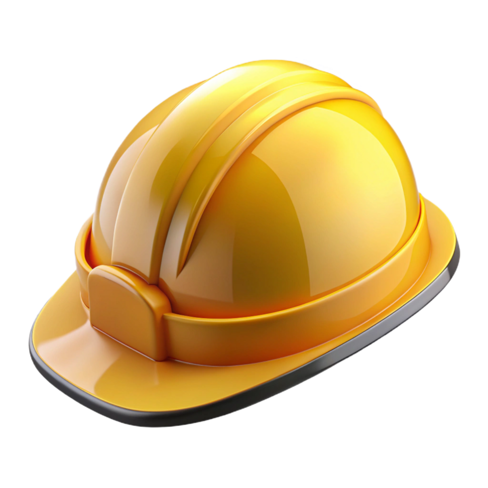 memorable avant-garde Construction worker hard hat, yellow, safety, NO BACKGROUND with Transparent Background. top-tier png