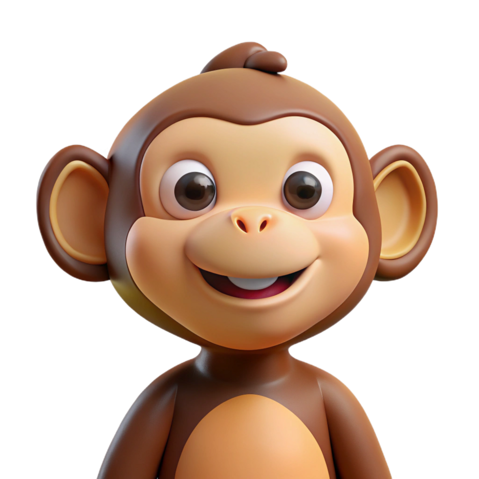 radiant whimsical urban Monkey, playful expression, NO BACKGROUND with Transparent Background. detailed png
