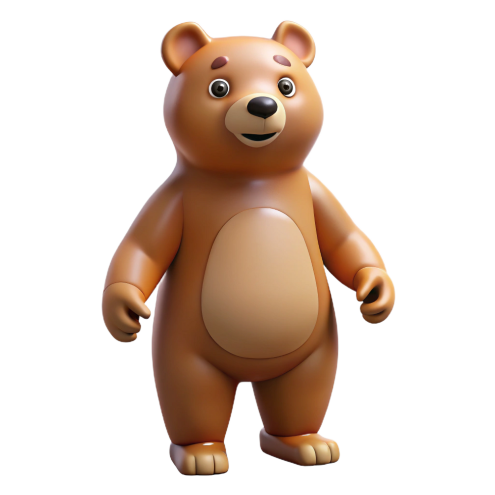serene baroque Bear, standing on hind legs, NO BACKGROUND with Transparent Background. exclusive png