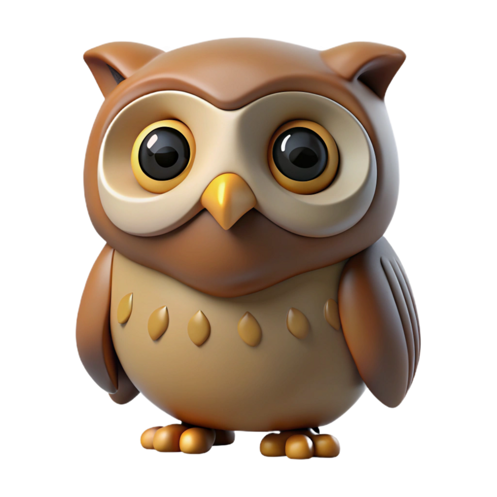 impressive dramatic rustic Owl, wise expression, NO BACKGROUND with Transparent Background. exclusive png