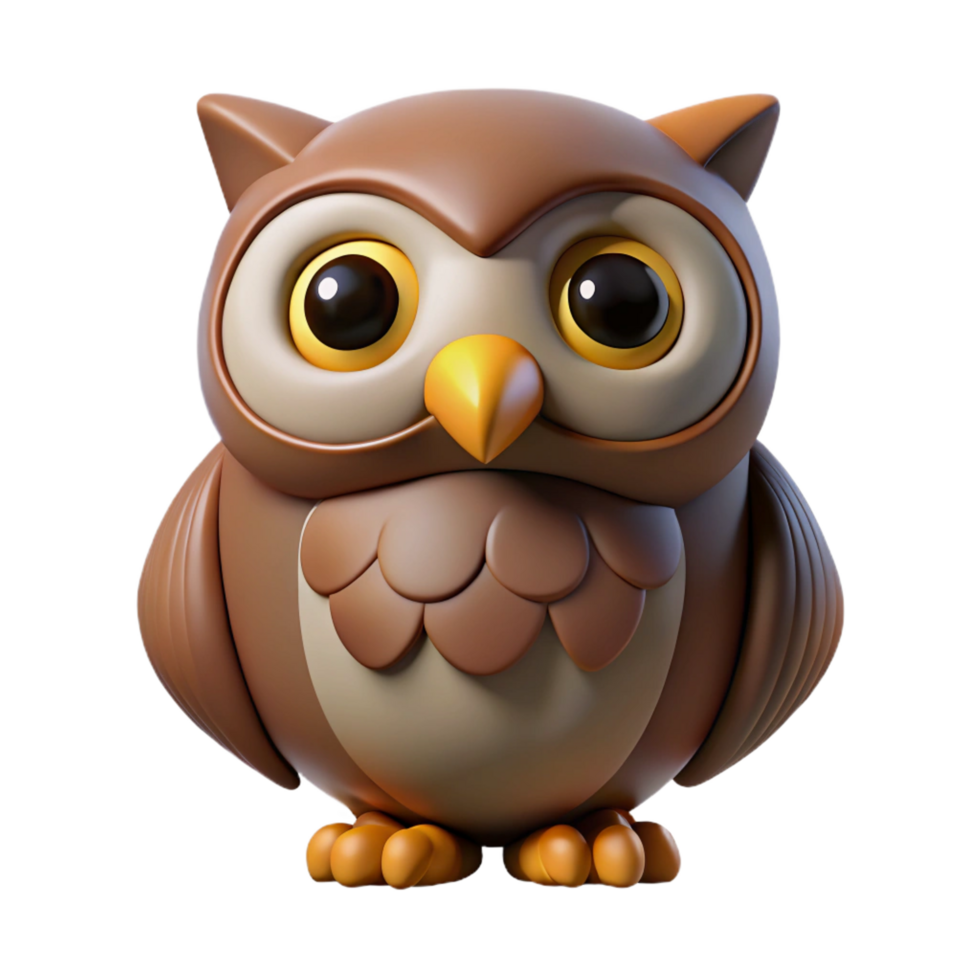 dramatic standout Owl, wise expression, NO BACKGROUND with Transparent Background. png