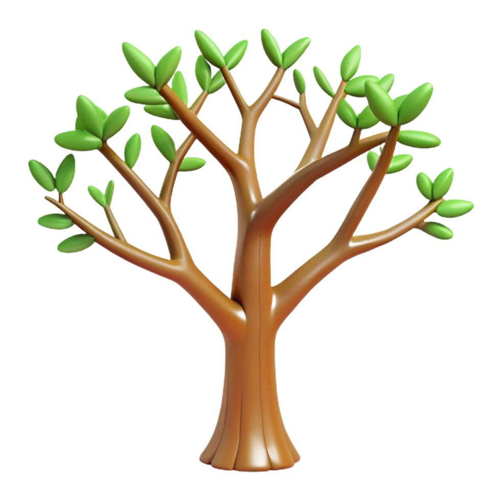 immaculate calm classic Tree, branches, NO BACKGROUND with Transparent Background. 4K png