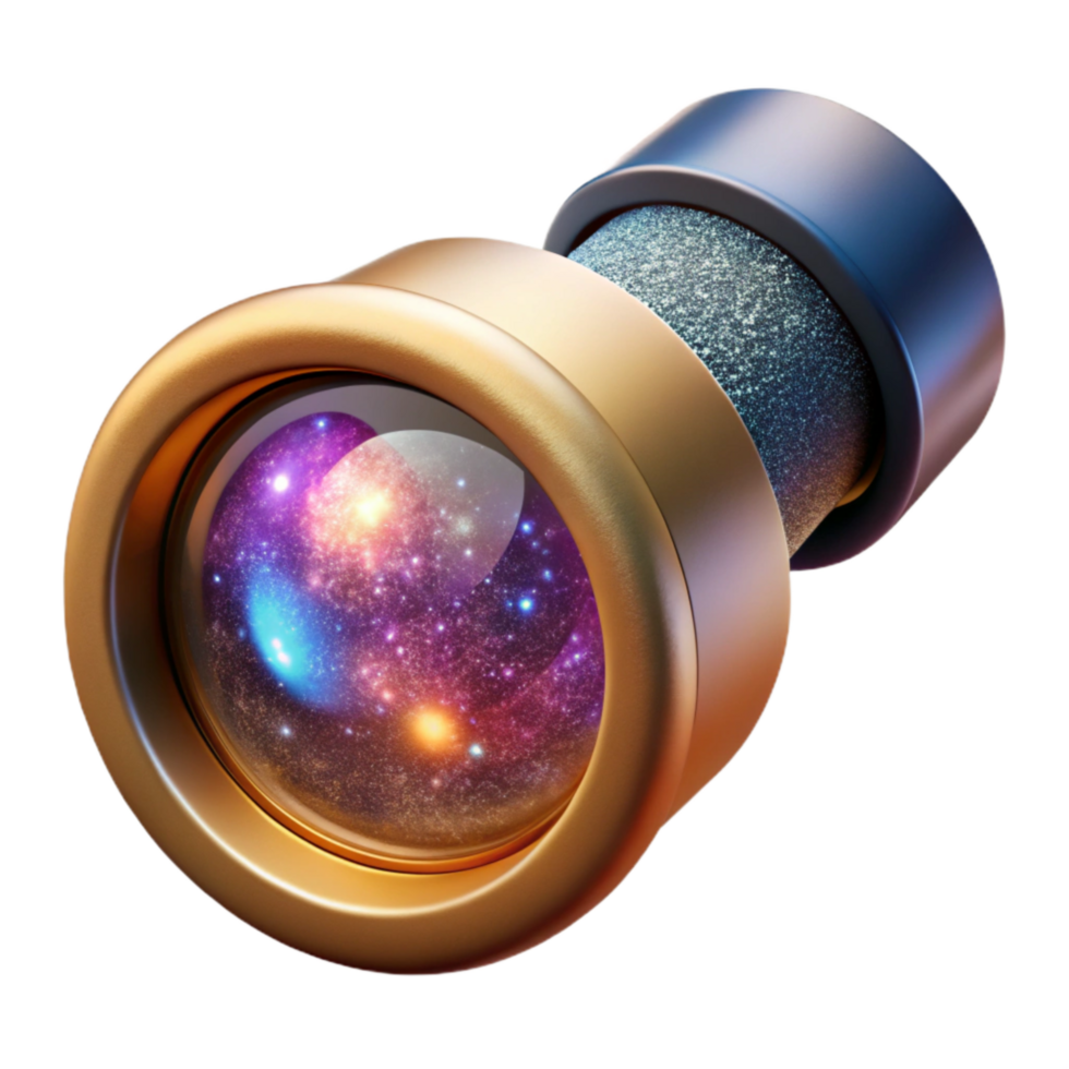 beautiful rustic Microscope Lens Close Up Isolated on Transparent Background detailed png