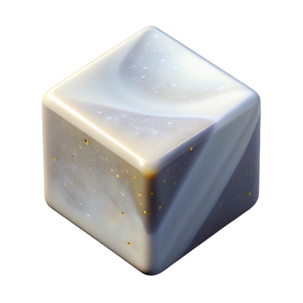 beautiful rustic Minimalist White Cube Isolated on Transparent Background original png