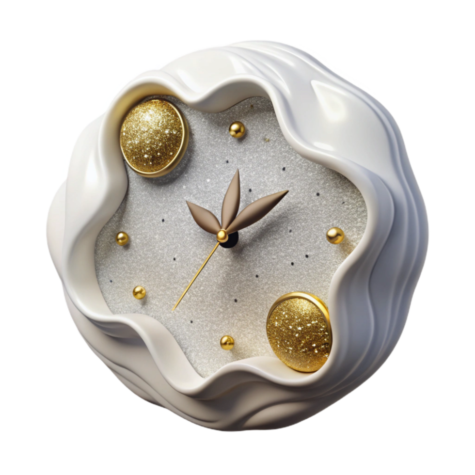wonderful traditional Minimalist White Wall Clock Isolated Element authentic png