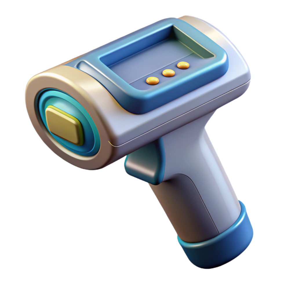 picturesque unforgettable Advanced medical scanner, handheld device, digital display, ergonomic grip NO BACKGROUND with Transparent Background. png