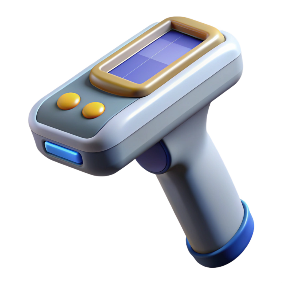 radiant exceptional Advanced medical scanner, handheld device, digital display, ergonomic grip NO BACKGROUND with Transparent Background. png