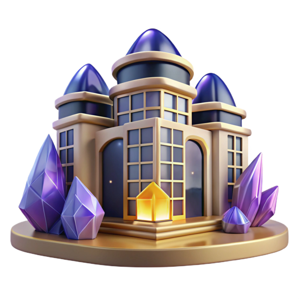 stunning creative Modern Building Iconography Isolated on Transparent Background high resolution png