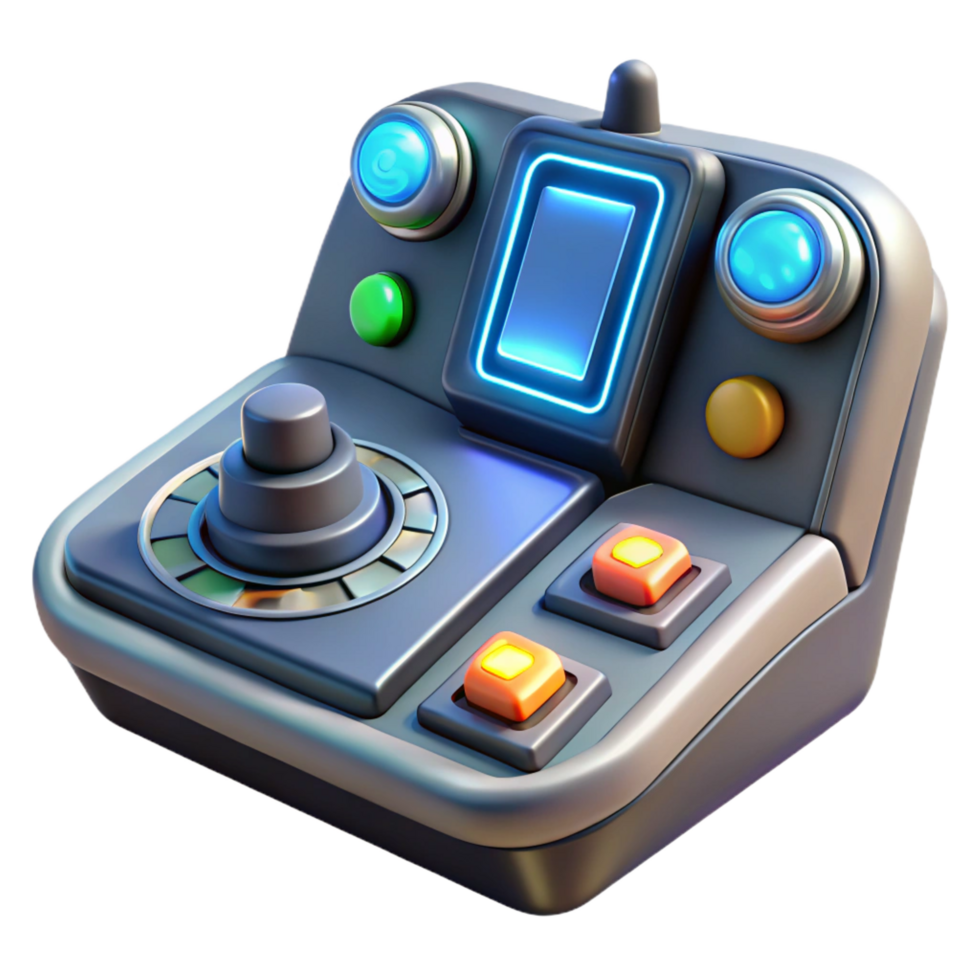 radiant modern Spaceship control panel, buttons, dials, glowing lights, futuristic interface NO BACKGROUND with Transparent Background. fine detail png