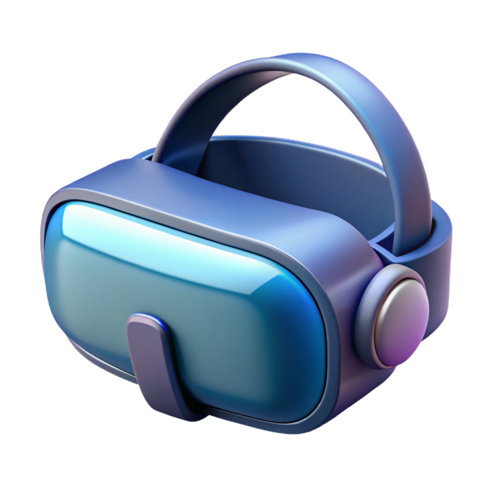reflective captivating Virtual reality headset, sleek design, comfortable fit, advanced optics NO BACKGROUND with Transparent Background. elite png