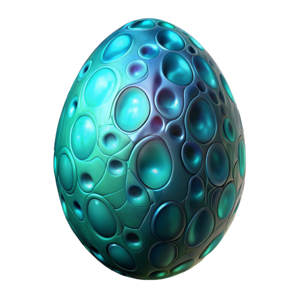 peaceful dazzling Alien egg, bioluminescent, textured surface, organic patterns, strange shape NO BACKGROUND with Transparent Background. authentic png