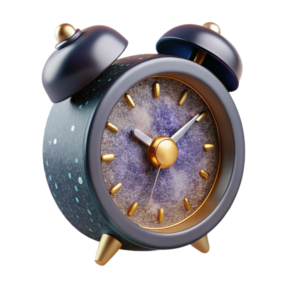 impressive abstract Modern Desk Clock with Alarm Function Isolated high resolution png